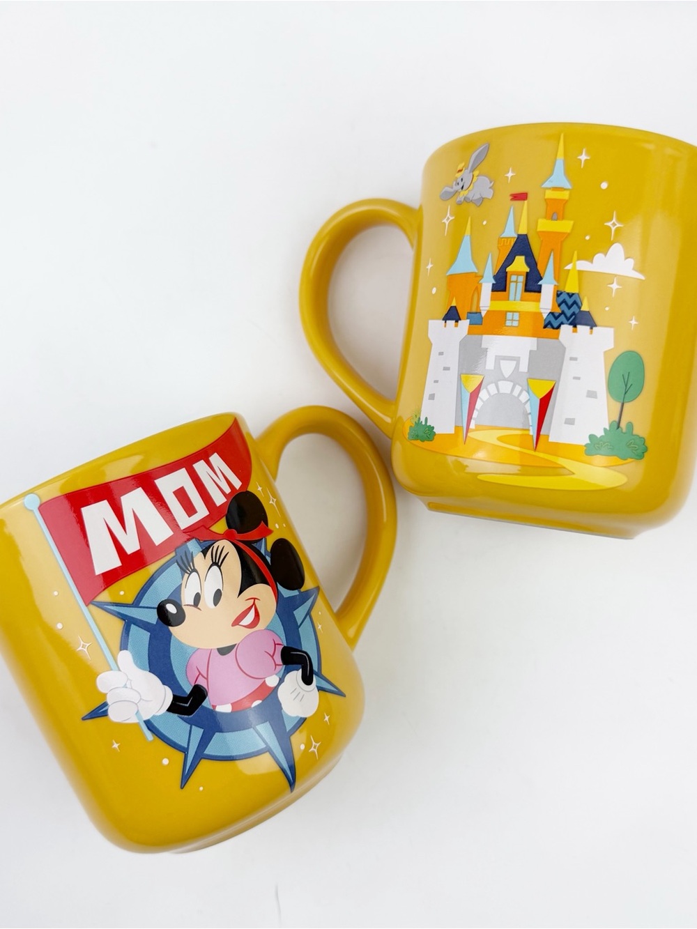 2 Walt Disney World Mom Minnie Mouse Castle Ceramic 17 oz Mug Cup Mama Gift New